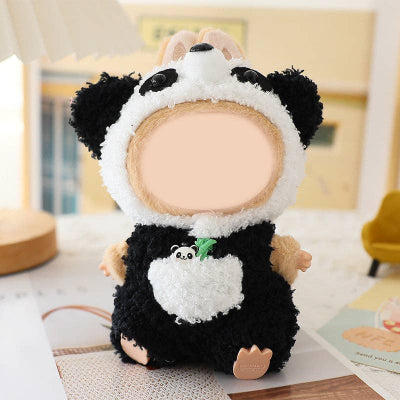 Panda - Handmade Labubu Animal Costume – Cute Furry Outfit for Plush Dolls (Doll not included)