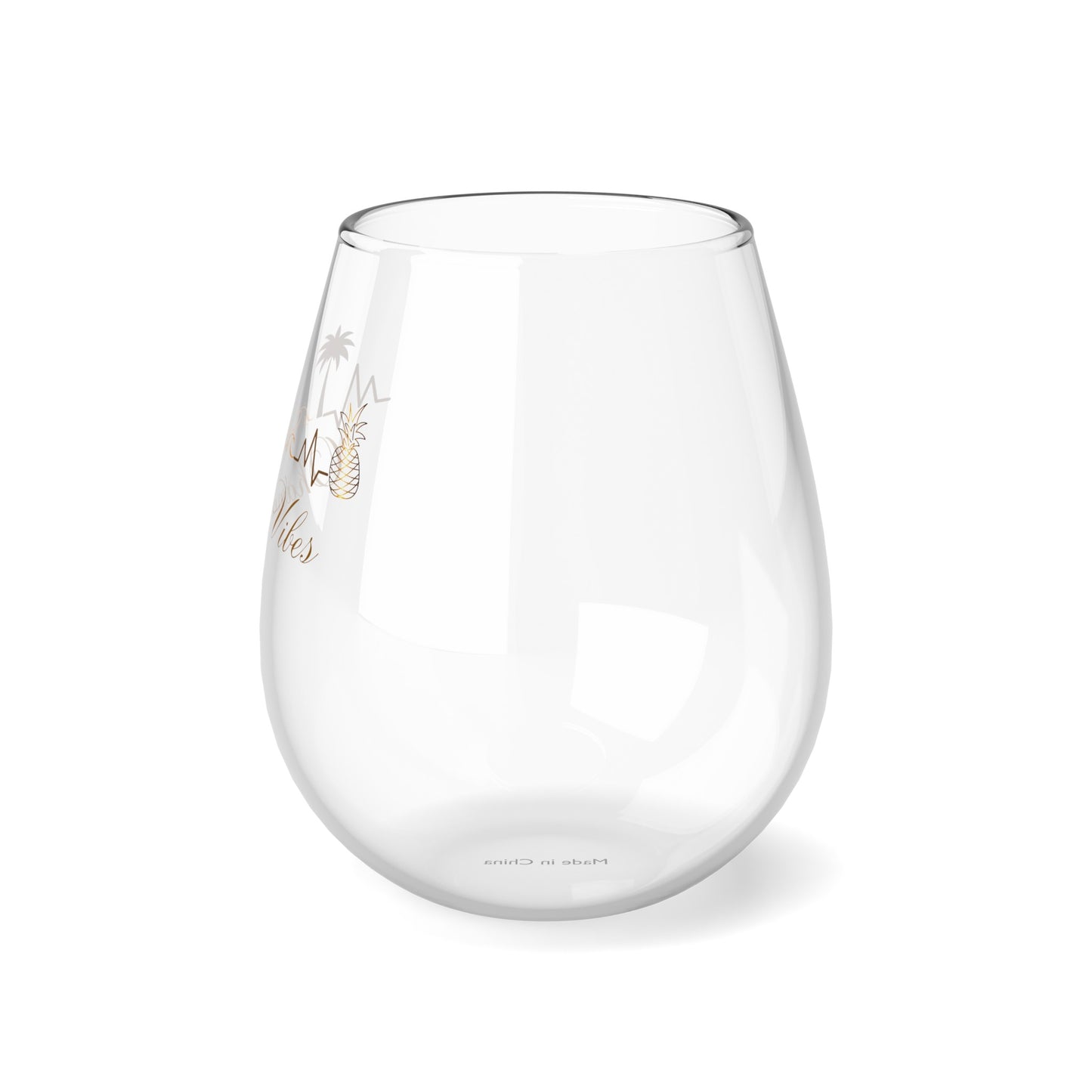 Ohana Pineapple Stemless Wine Glass, 11.75oz