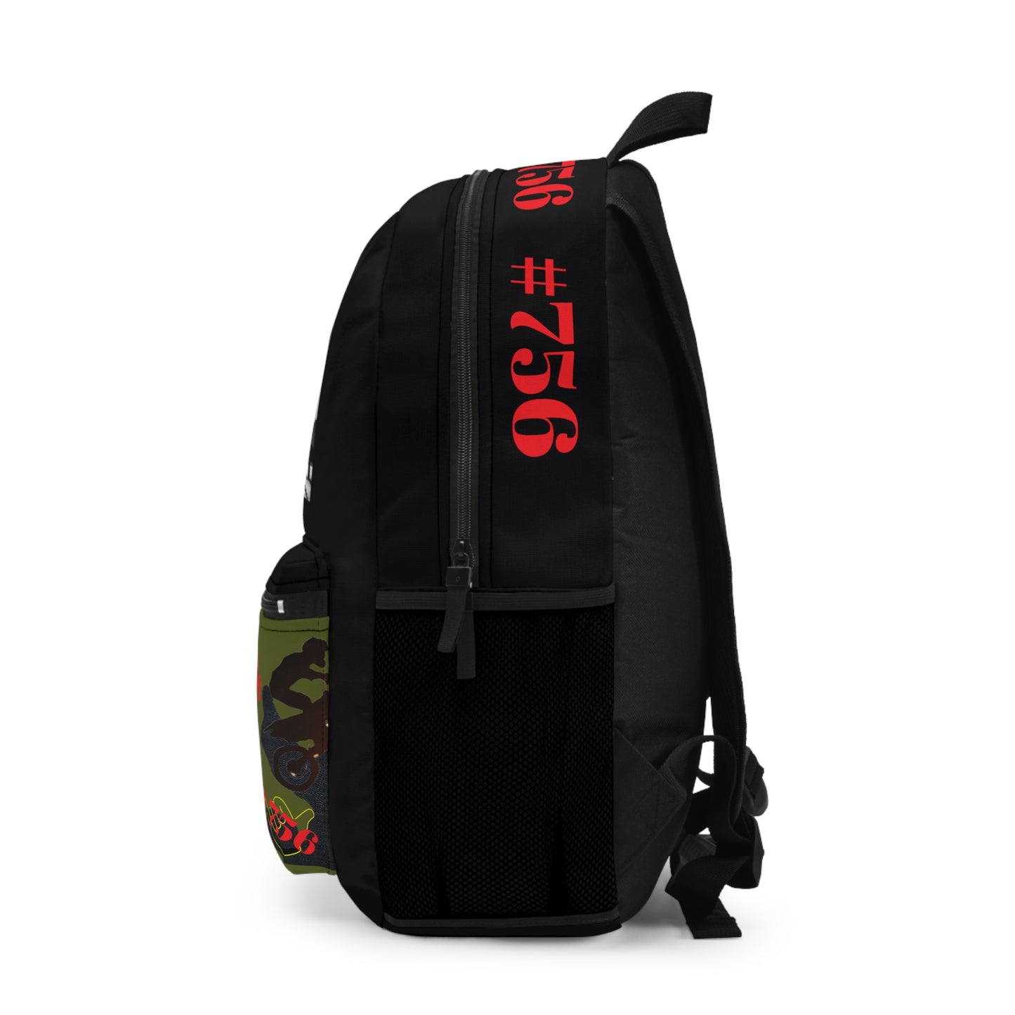 Camo Dirtbike Backpack with racing flags #756