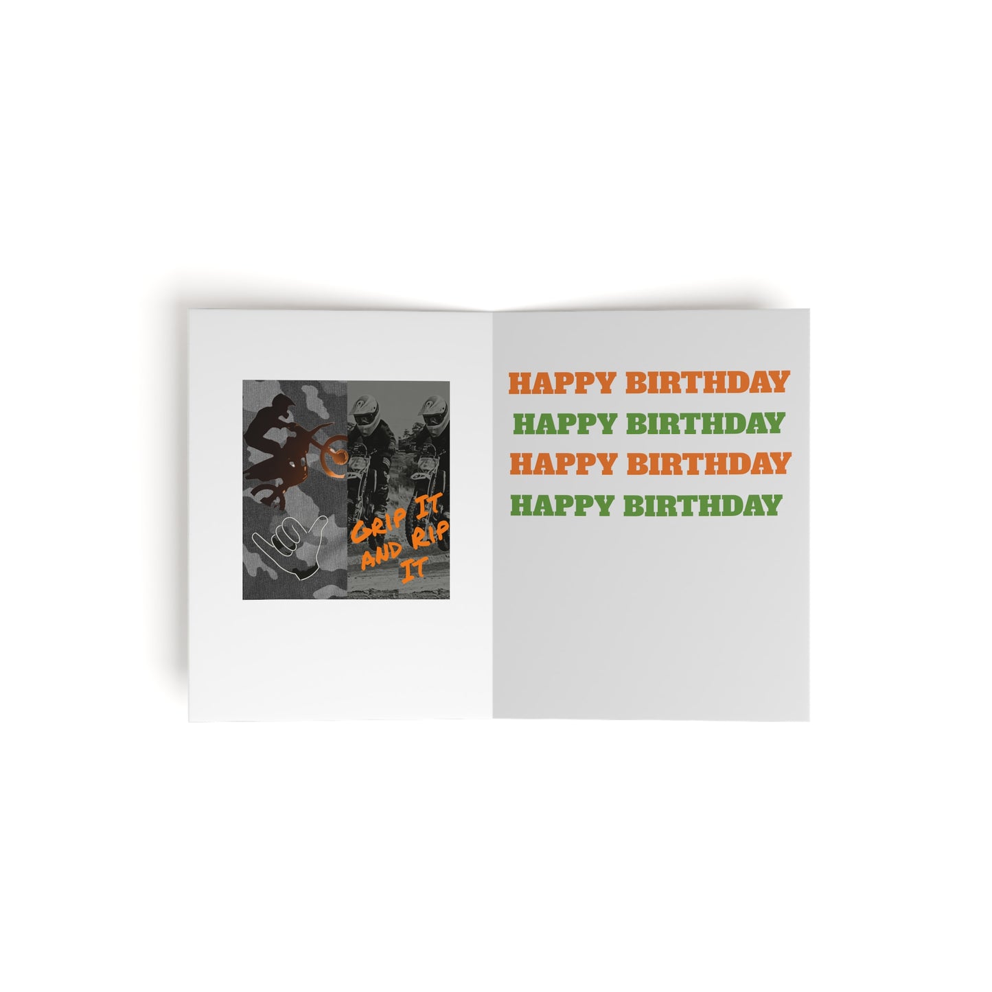 Dirtbike Motocross Happy Birthday Greeting cards (8, 16, and 24 pcs)