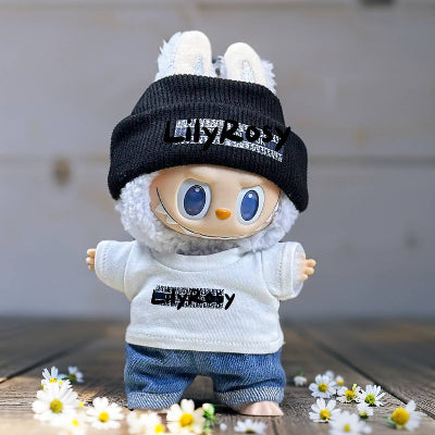Handmade Royal Labubu Outfit – Cape & Crown Set  (Doll not included)